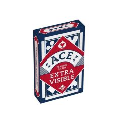   ACE EXTRA NAGY index römi kártya kék hátlappal linen finnish kártyakarton