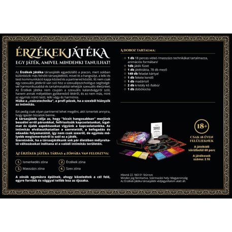 Érzékek Játéka felnőtt társasjáték