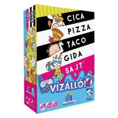 Vízálló cica, pizza, taco, gida, sajt társasjáték