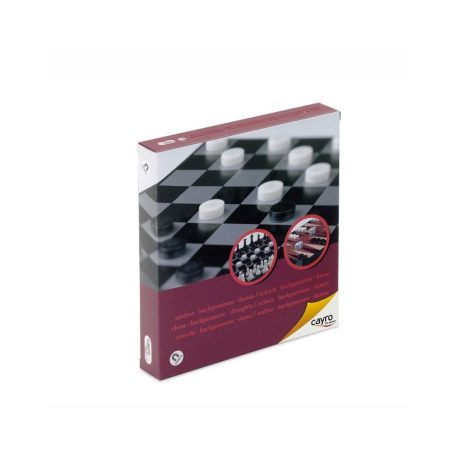 Sakk-dáma-backgammon játék – mágneses